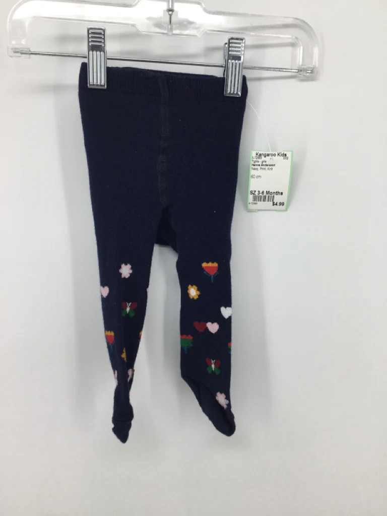 Hanna Andersson Child Size 3-6 Months Navy Tights - girls