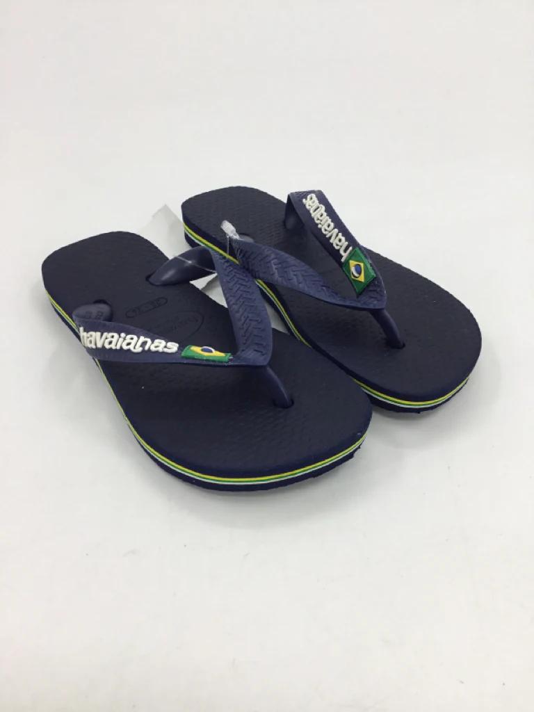 Havaiana Child Size 8 Toddler Navy Sandals/Flip Flops