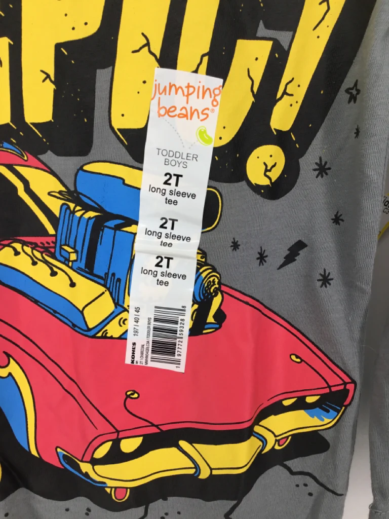 Hot Wheels Child Size 2 Gray screen printed T-shirt - boys - Image 2