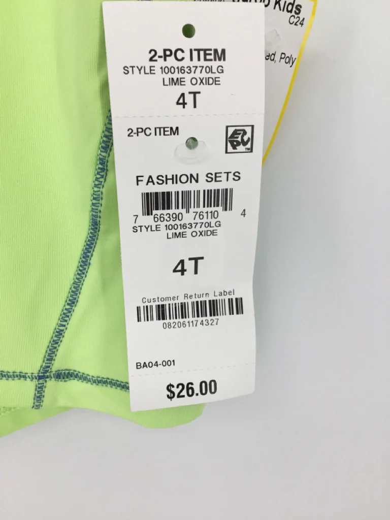 Ideology Child Size 4 Green Shirt - girls - Image 2
