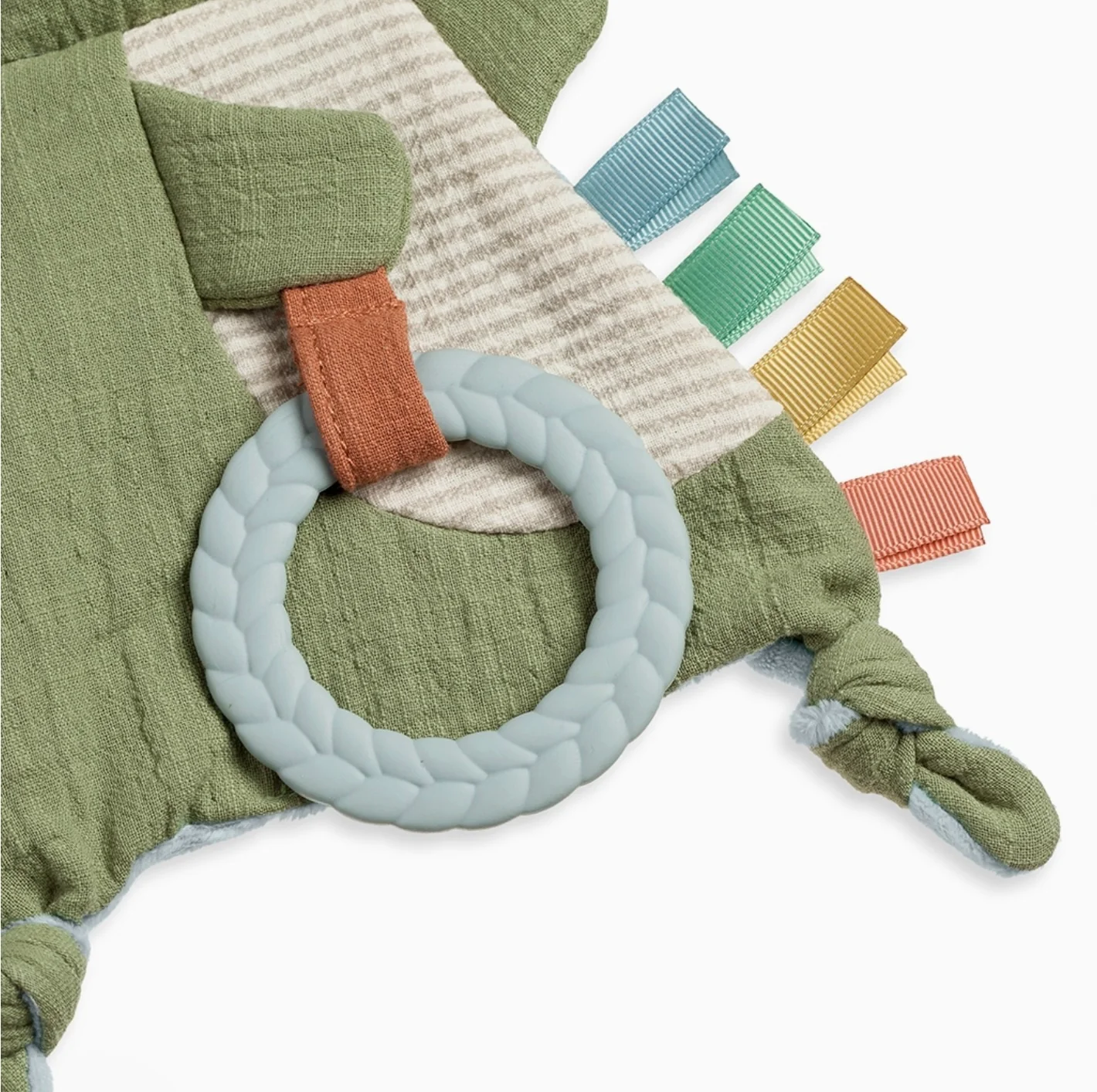 Itzy Ritzy -  Bitzy Crinkle Sensory Toy with Teether (Dinosaur) - Image 2