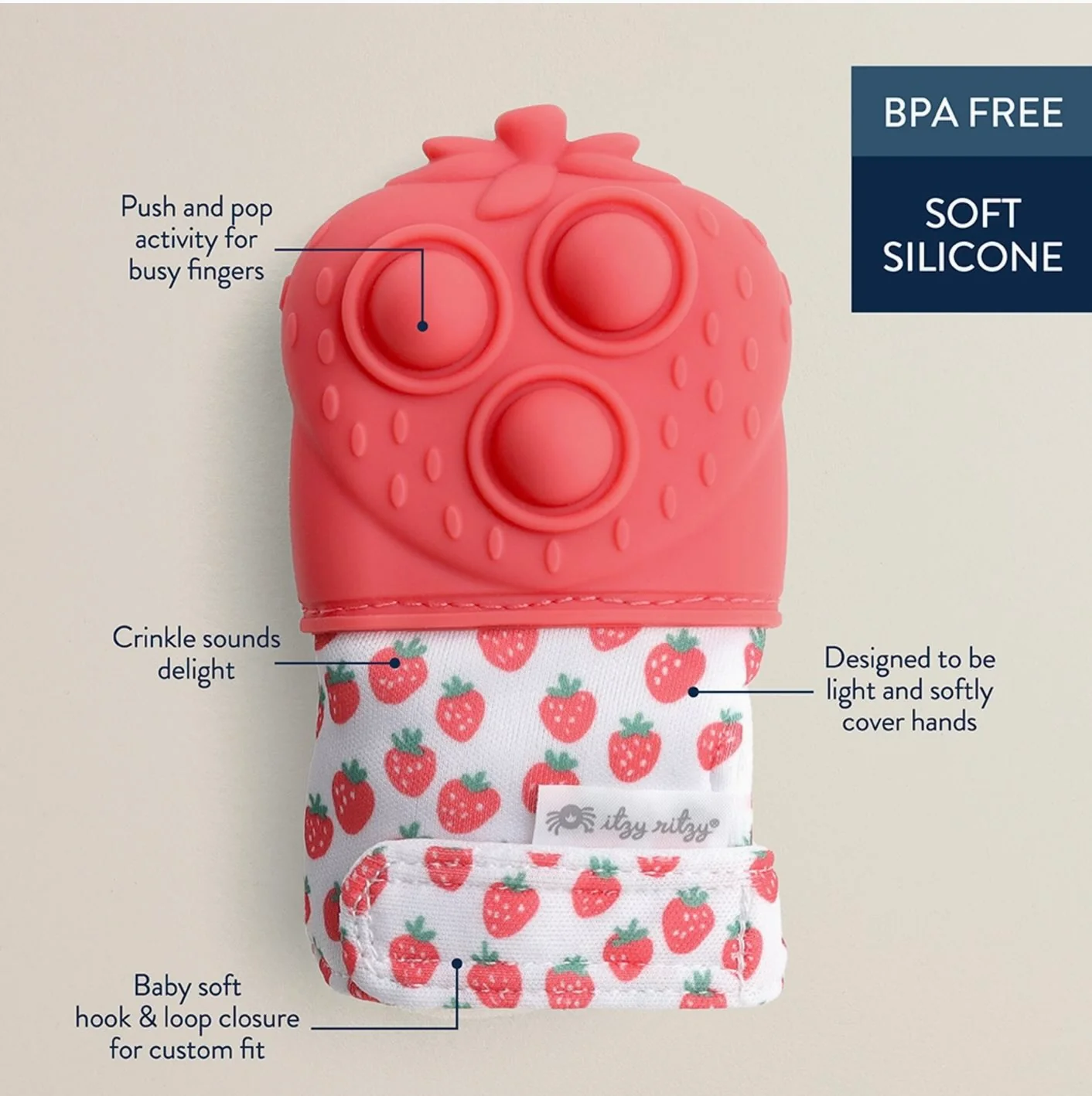 Itzy Ritzy - Itzy Mitt Pop (Strawberry) - Image 2