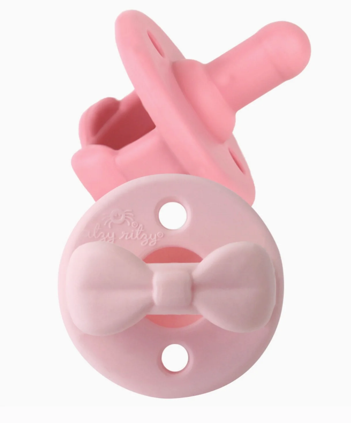 Itzy Ritzy - Sweetie Soother Pacifier Set (Pink Bows - 0-6 m)