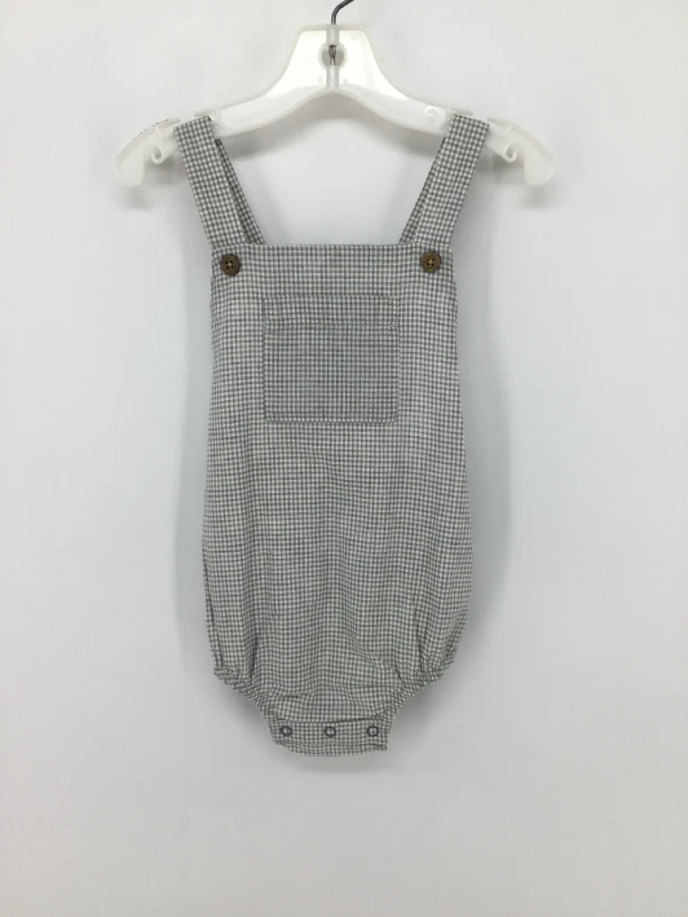 Jamie Kay Child Size 2 Gray Gingham Outfit - boys
