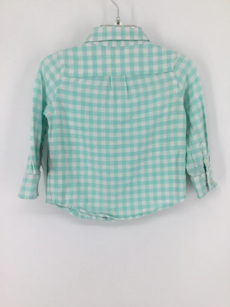 Janie and Jack Child Size 12-18 Months Blue Gingham Shirt - boys - Image 2