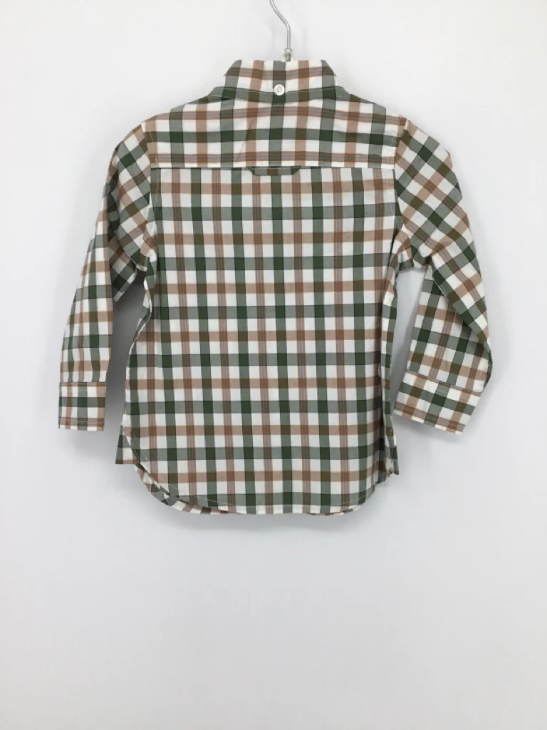 Janie and Jack Child Size 12-18 Months Green Plaid Shirt - boys - Image 3