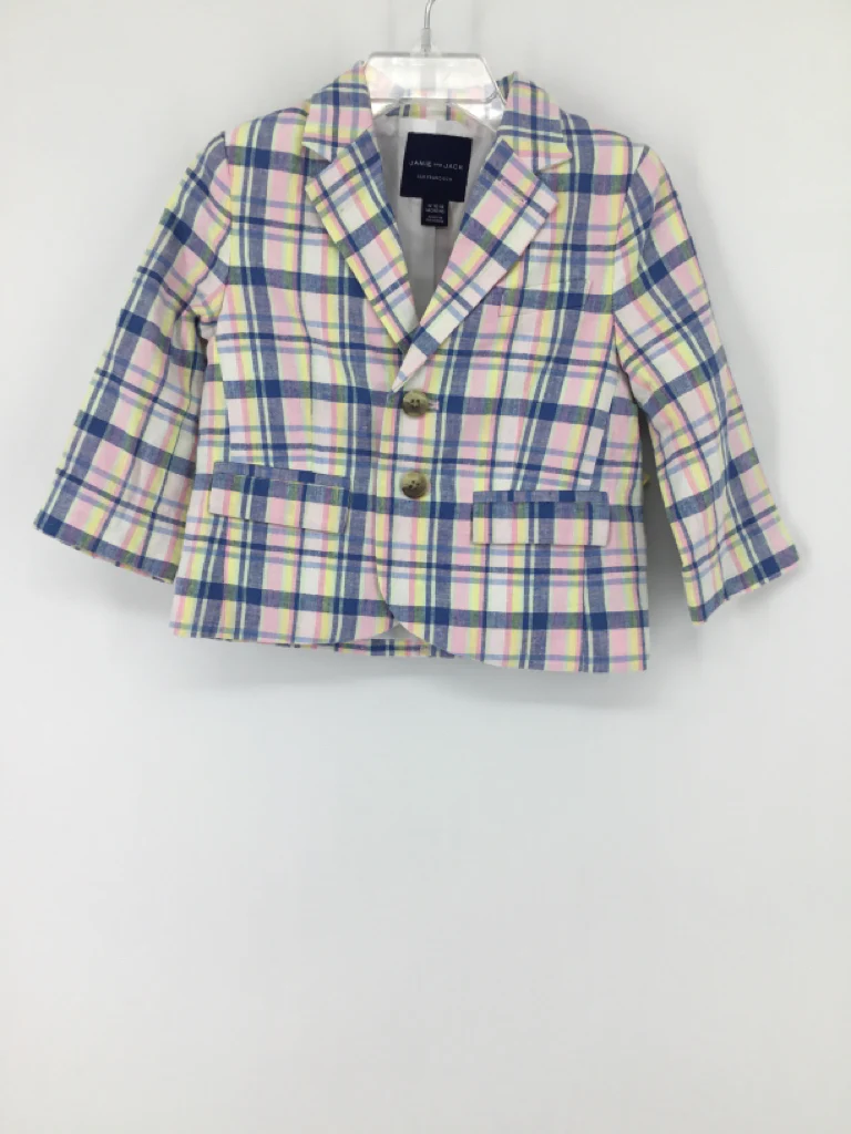 Janie and Jack Child Size 12-18 Months Multi-Color Plaid Blazer - boys