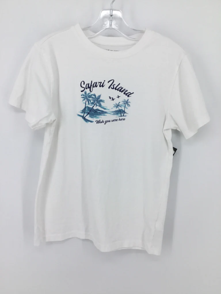 Janie and Jack Child Size 12 White screen printed T-shirt - boys