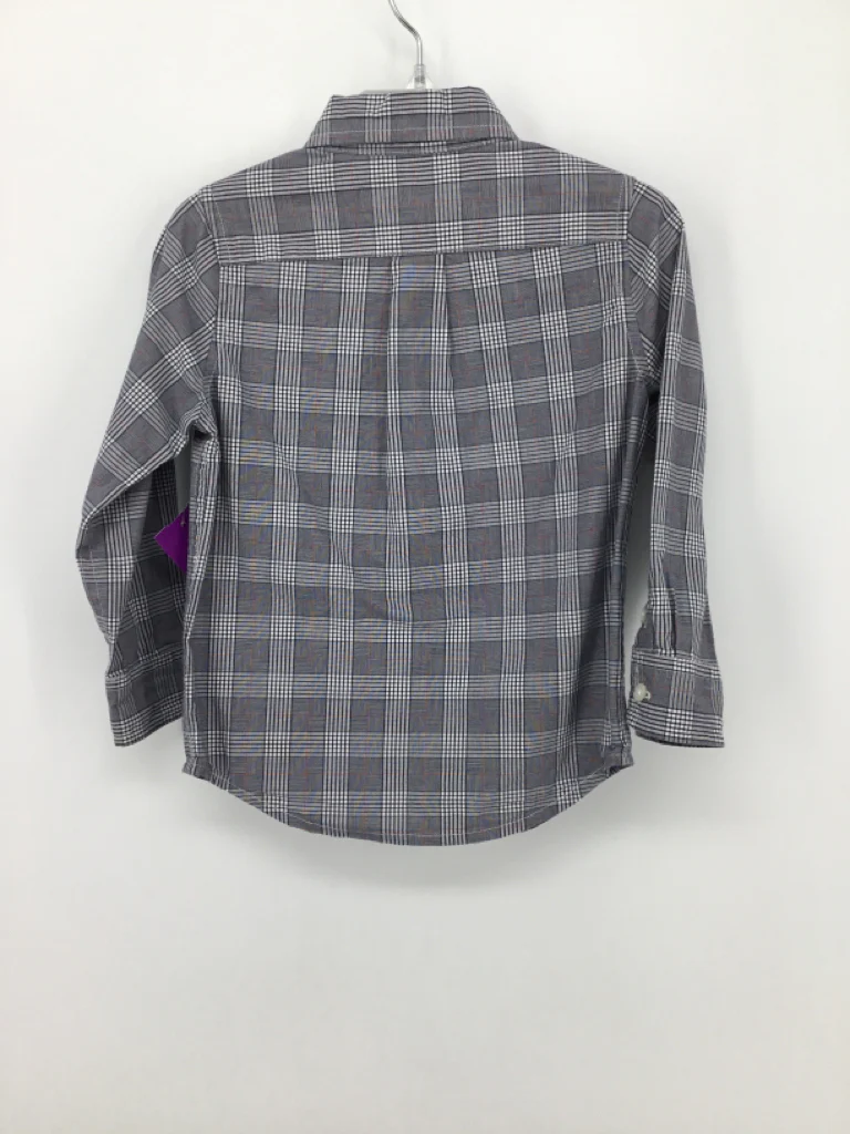Janie and Jack Child Size 2 Gray Plaid Shirt - boys - Image 2