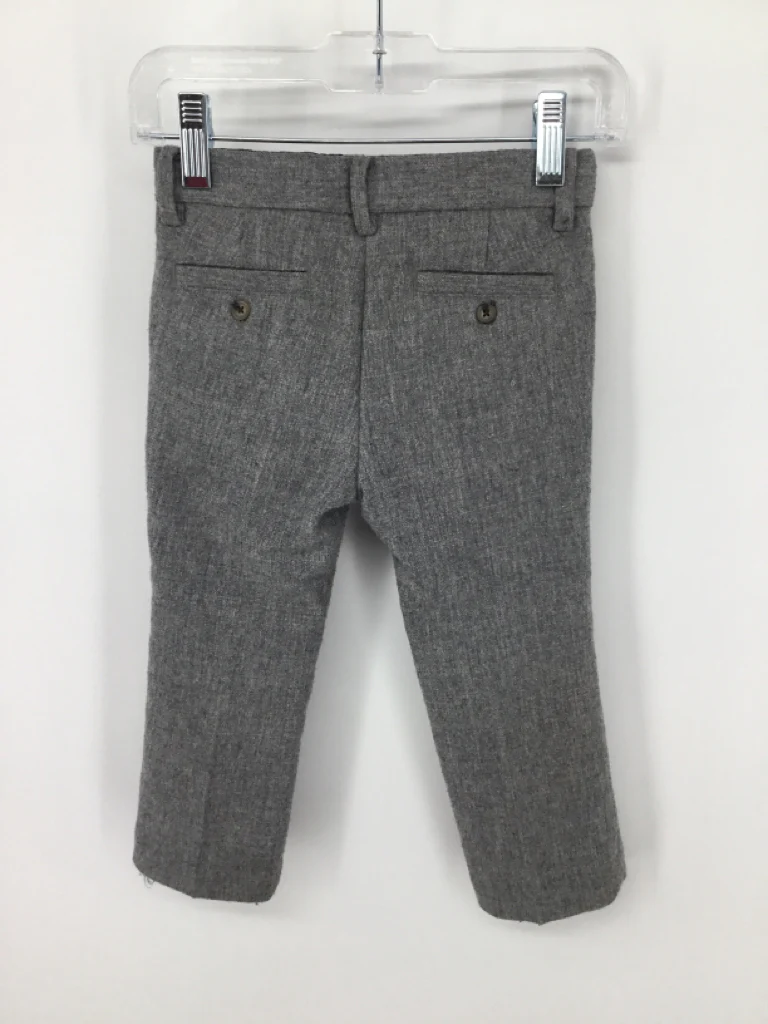 Janie and Jack Child Size 2 Gray Solid Pants - boys - Image 2