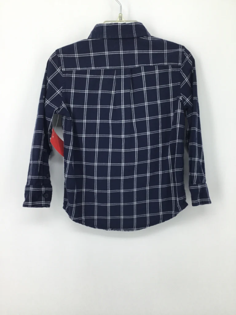 Janie and Jack Child Size 2 Navy Checkered Shirt - boys - Image 2