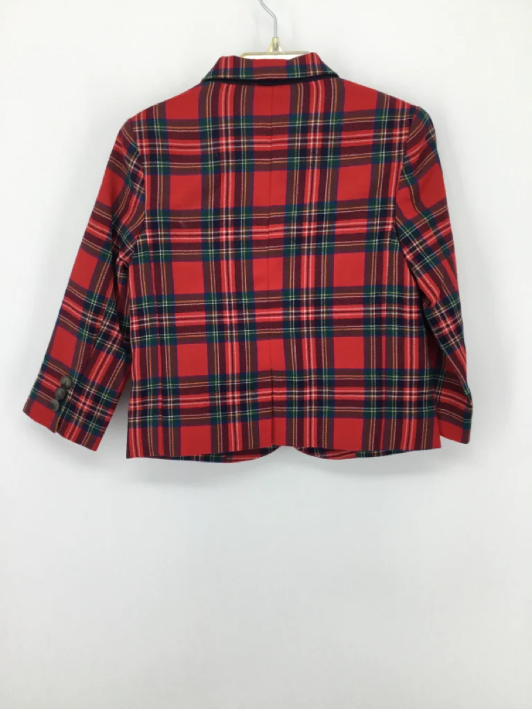 Janie and Jack Child Size 2 Red Plaid Blazer - boys - Image 2