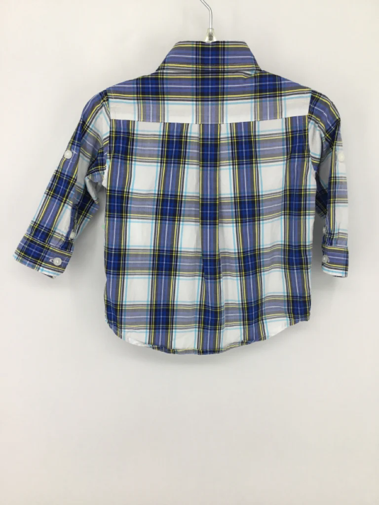 Janie and Jack Child Size 6-12 Months Blue Plaid Shirt - boys - Image 2