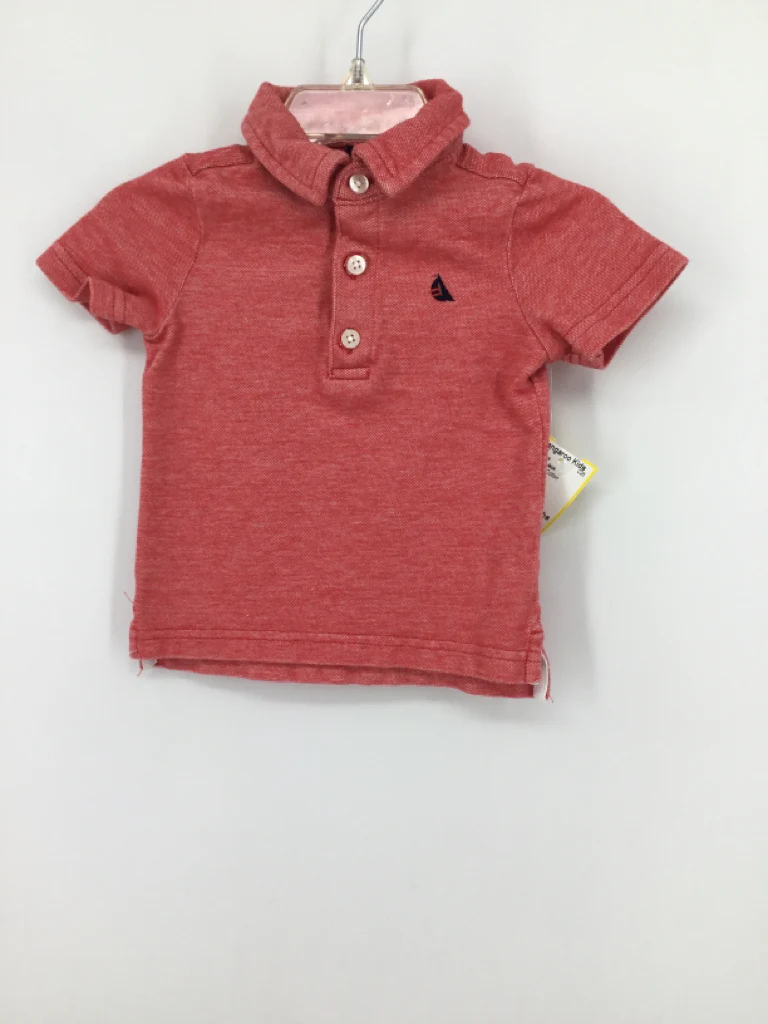Janie and Jack Child Size 6-12 Months Red Solid Shirt - boys