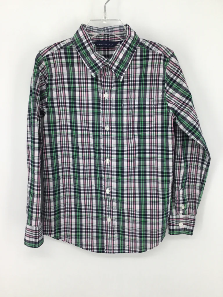 Janie and Jack Child Size 6 Multi-Color Plaid Shirt - boys