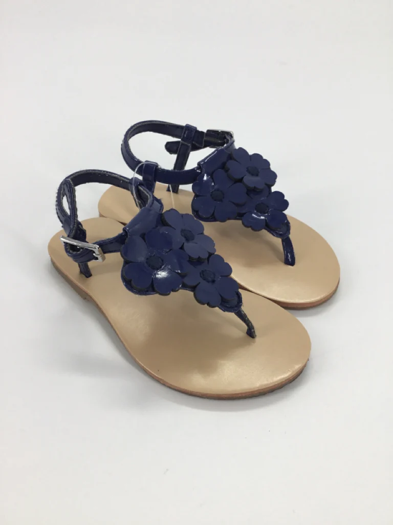 Janie and Jack Child Size 6 Toddler Navy Sandals/Flip Flops