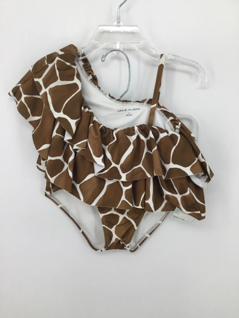 Janie and Jack Child Size 7 Brown Swimwear - girls