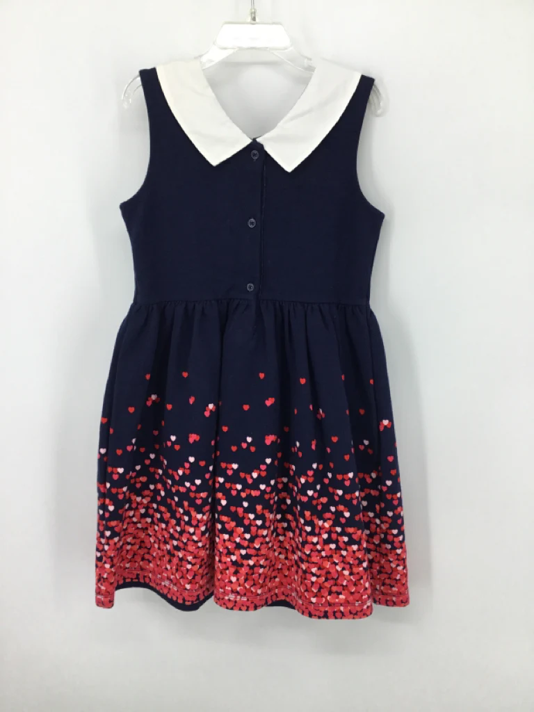Janie and Jack Child Size 7 Navy Valentine's Day Dress - Image 2