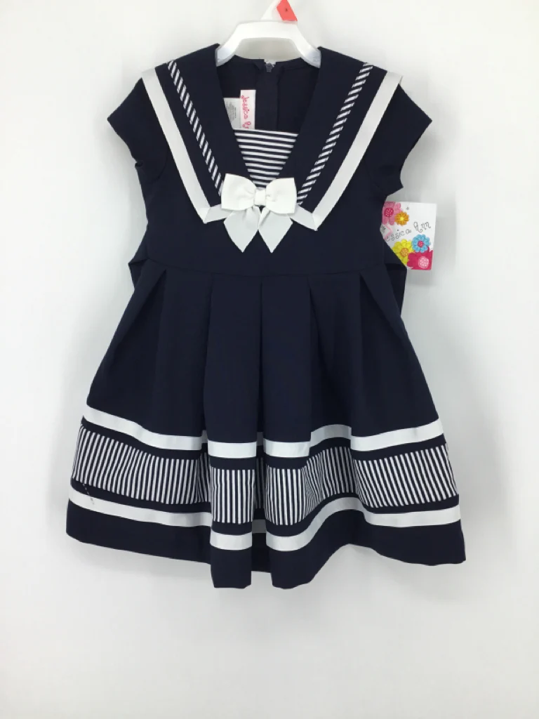 Jessica Ann Child Size 4 Navy Dress - girls