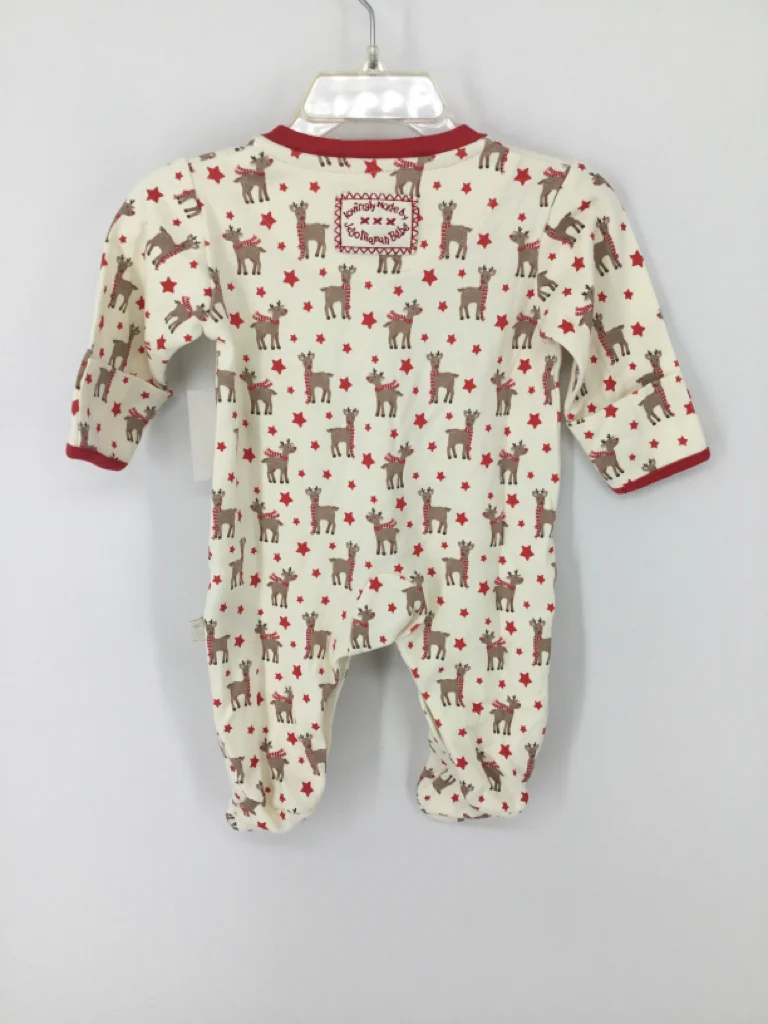 JoJo Maman Bebe Child Size 0-3 Months Red Christmas Sleeper - Image 2