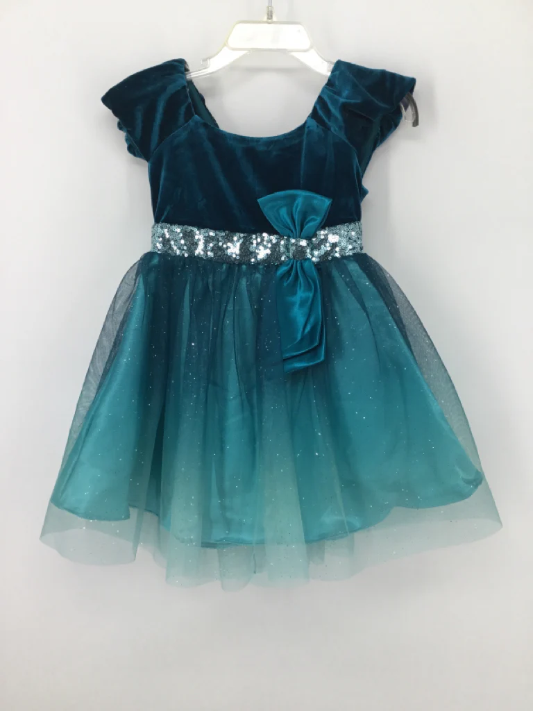 Jona Michelle Child Size 2 Teal Dress - girls