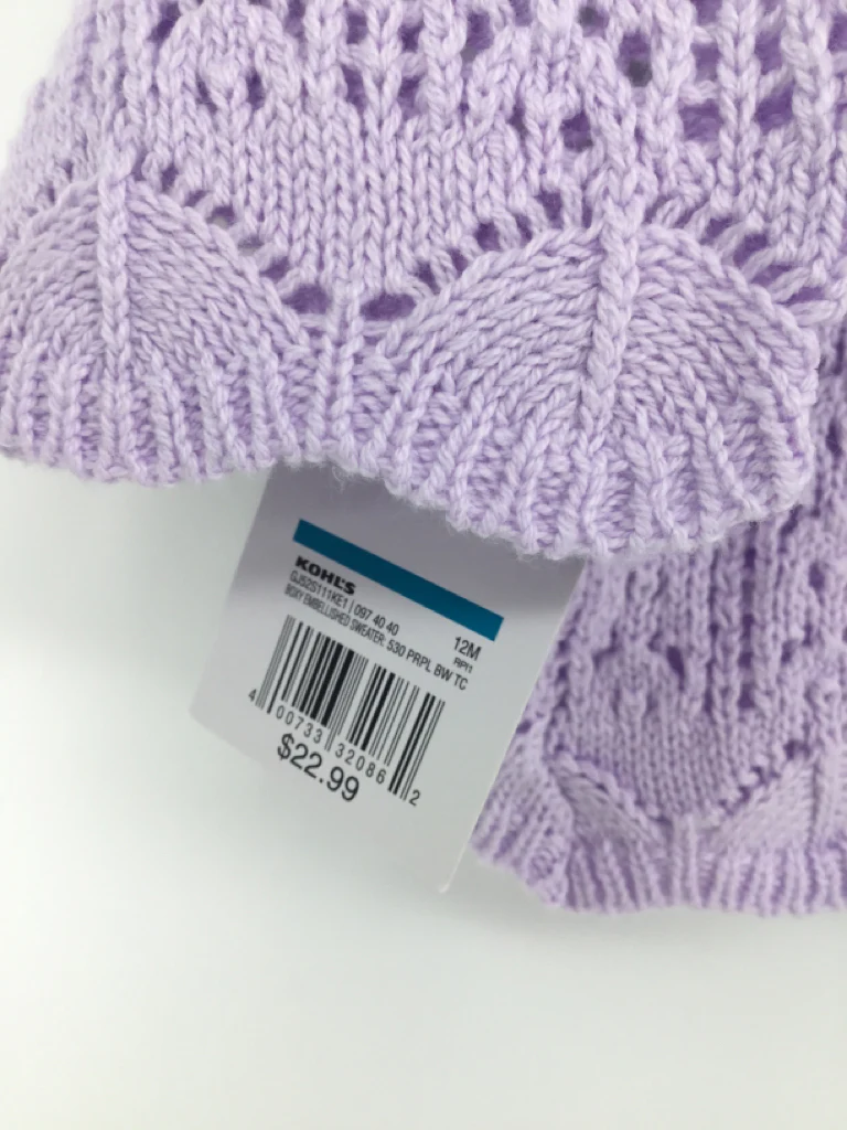 jumping beans Child Size 12 Months Purple Sweater - girls - Image 2