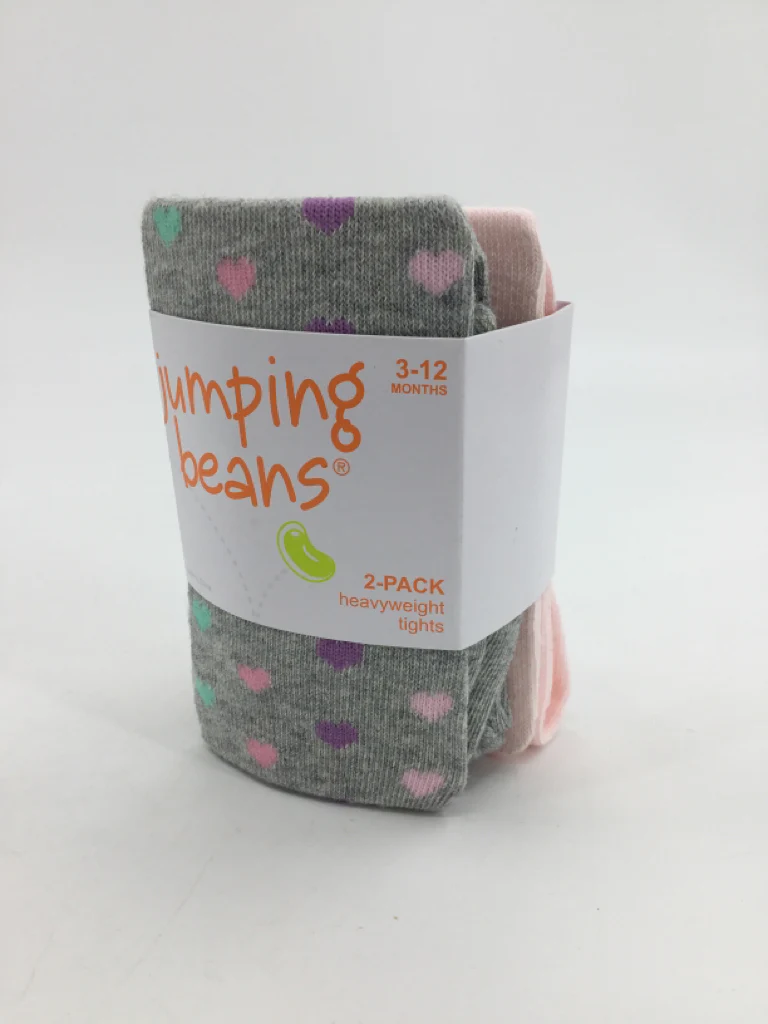 jumping beans Child Size 3-12 Months Gray Tights - girls