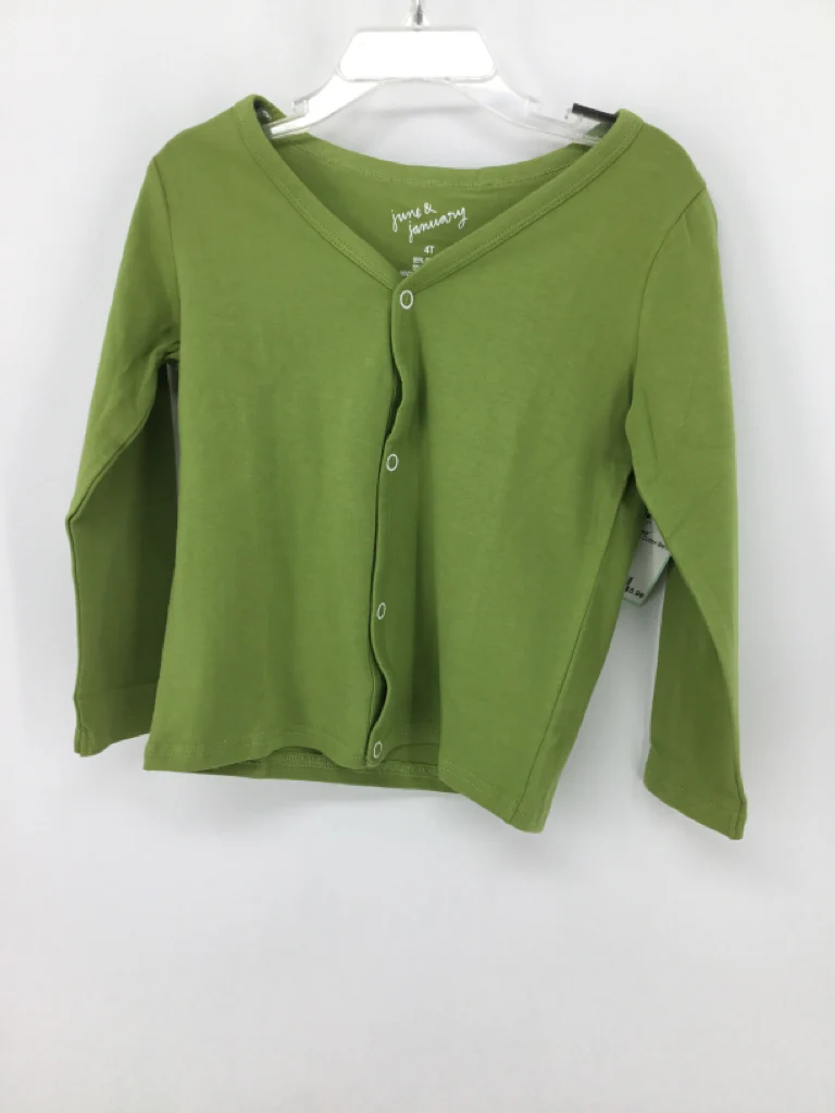June & January Child Size 4 Green T-shirt - girls