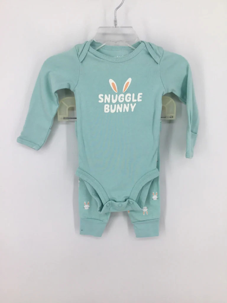 Just One You Made by Carters Child Size 3 Months Blue Easter Outfit