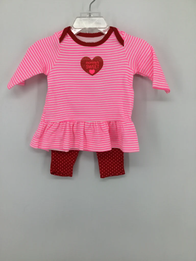 Just One You Made by Carters Child Size 3 Months Pink Valentine's Day Outfit