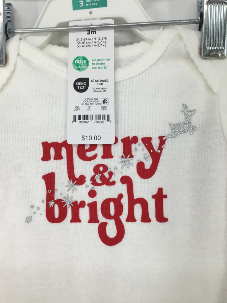 Just One You Made by Carters Child Size 3 Months Red Christmas Outfit - Image 2