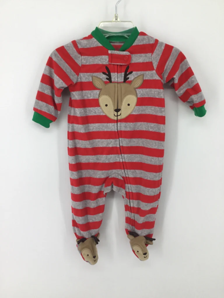 Just One You Made by Carters Child Size 3 Months Red Christmas Sleeper