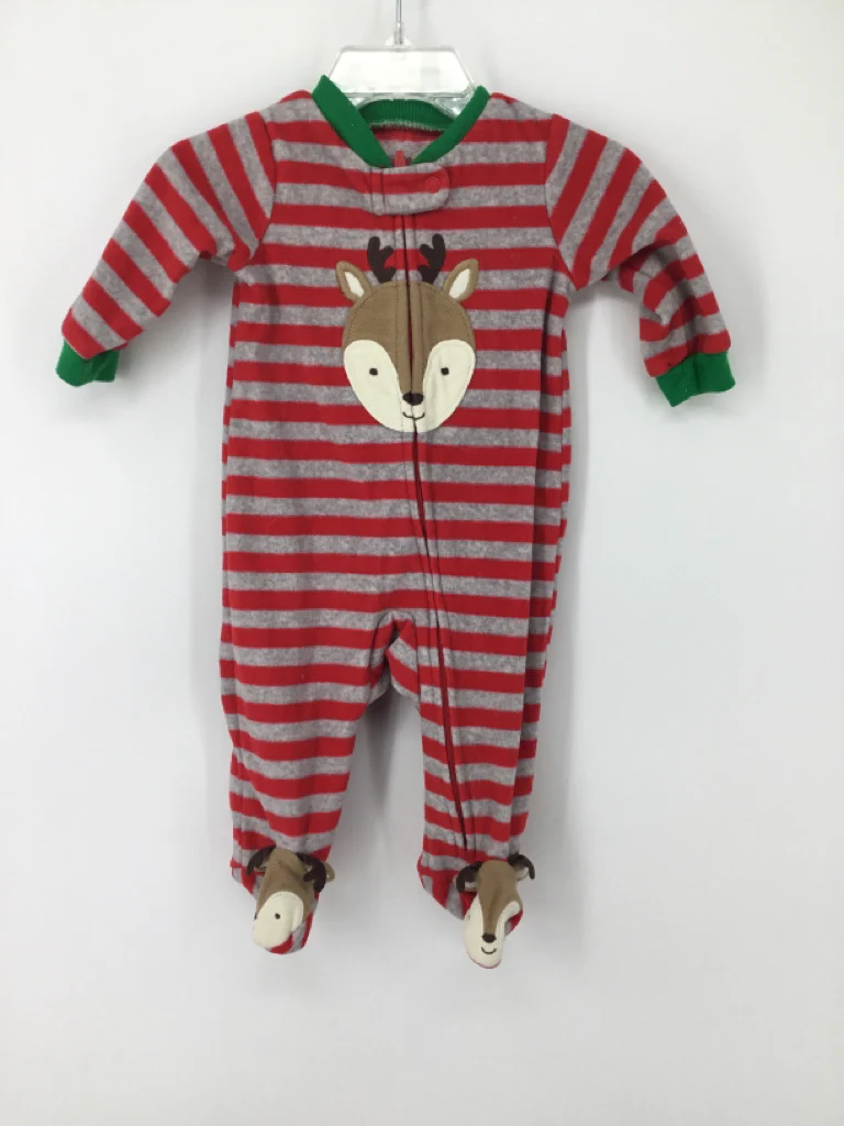 Just One You Made by Carters Child Size 3 Months Red Christmas Sleeper
