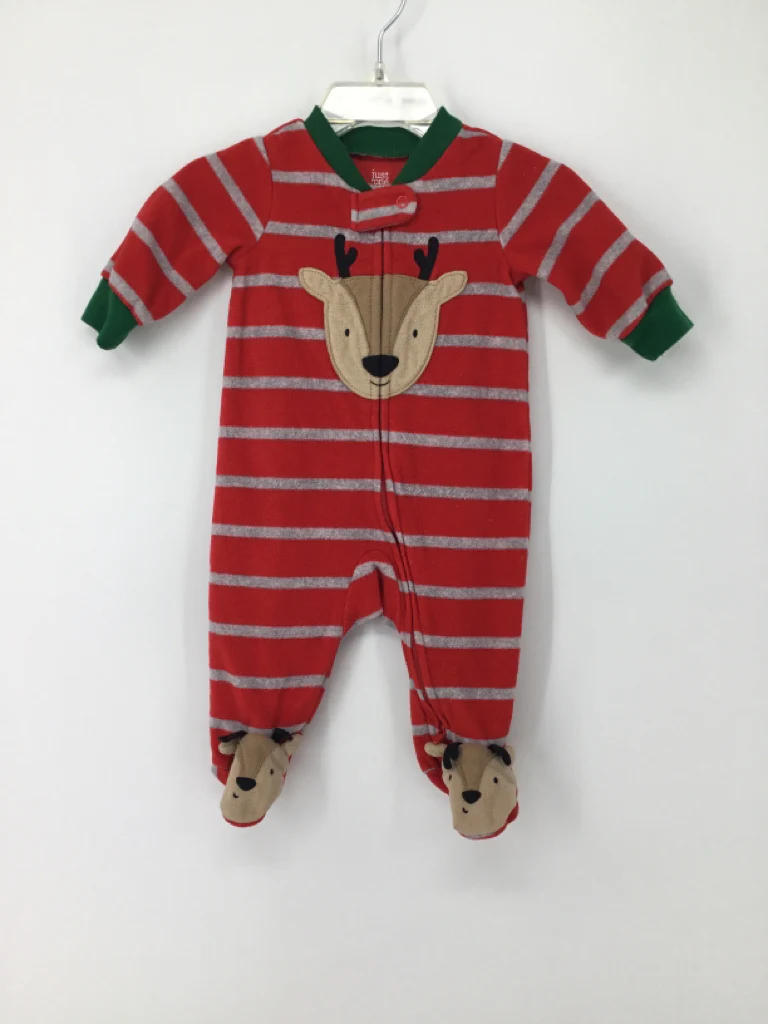 Just One You Made by Carters Child Size 3 Months Red Christmas Sleeper