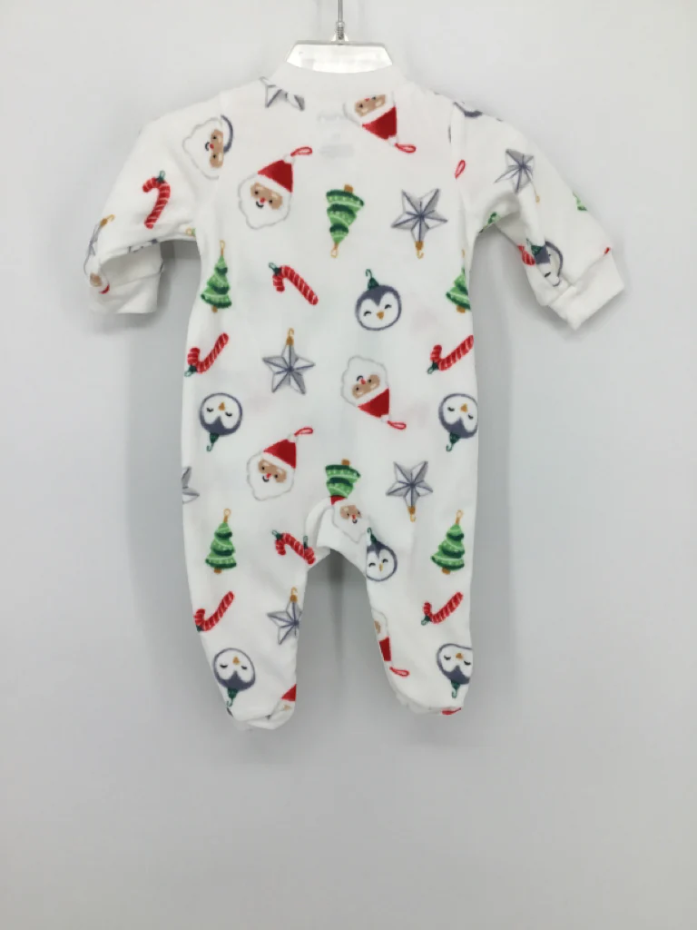 Just One You Made by Carters Child Size 3 Months White Christmas Sleeper - Image 2