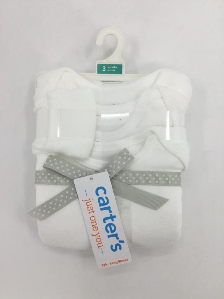 Just One You Made by Carters Child Size 3 Months White Onesie
