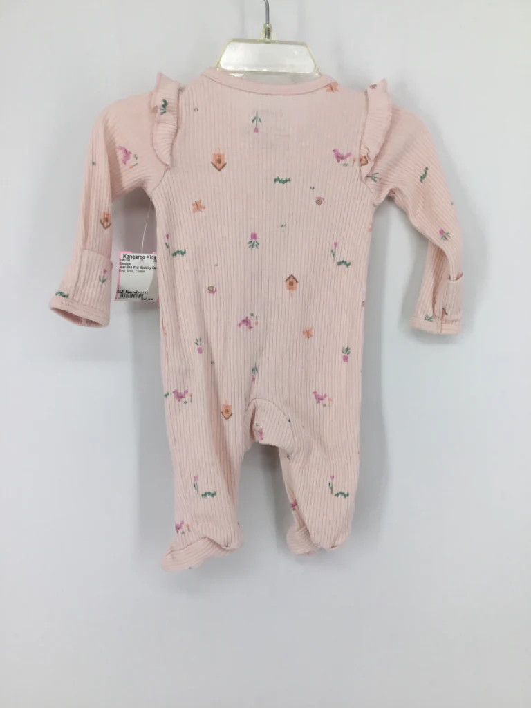 Just One You Made by Carters Child Size Newborn Pink Sleepers - Image 2