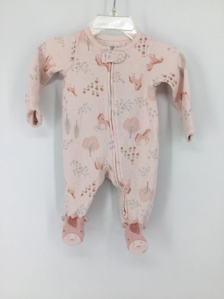 Just One You Made by Carters Child Size Newborn Pink Sleepers