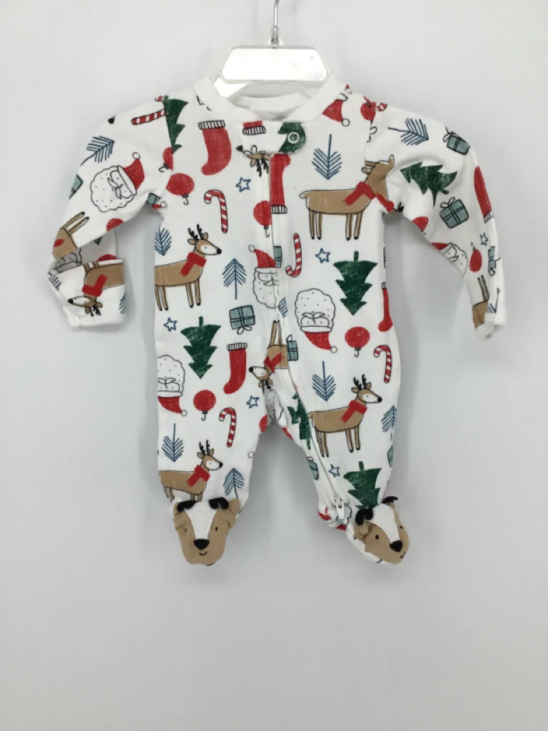 Just One You Made by Carters Child Size Newborn White Christmas Sleeper