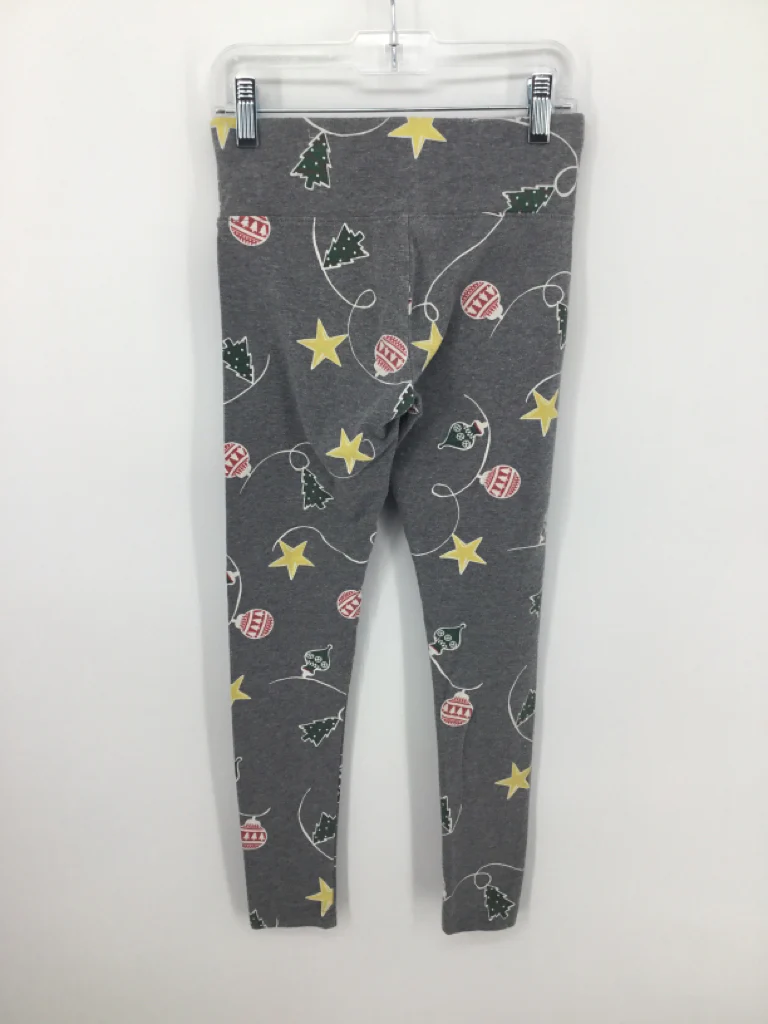 Justice Child Size 10 Gray Christmas Leggings - Image 2