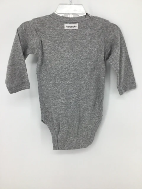 Kakabaka Child Size 12 Months Gray Valentine's Day Buffalo Plaid Heart Onesie - Image 3