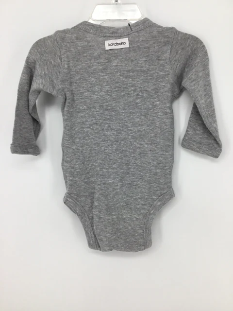 Kakabaka Child Size 6 Gray Valentine's Day buffalo Plaid Heart Onesie - Image 3