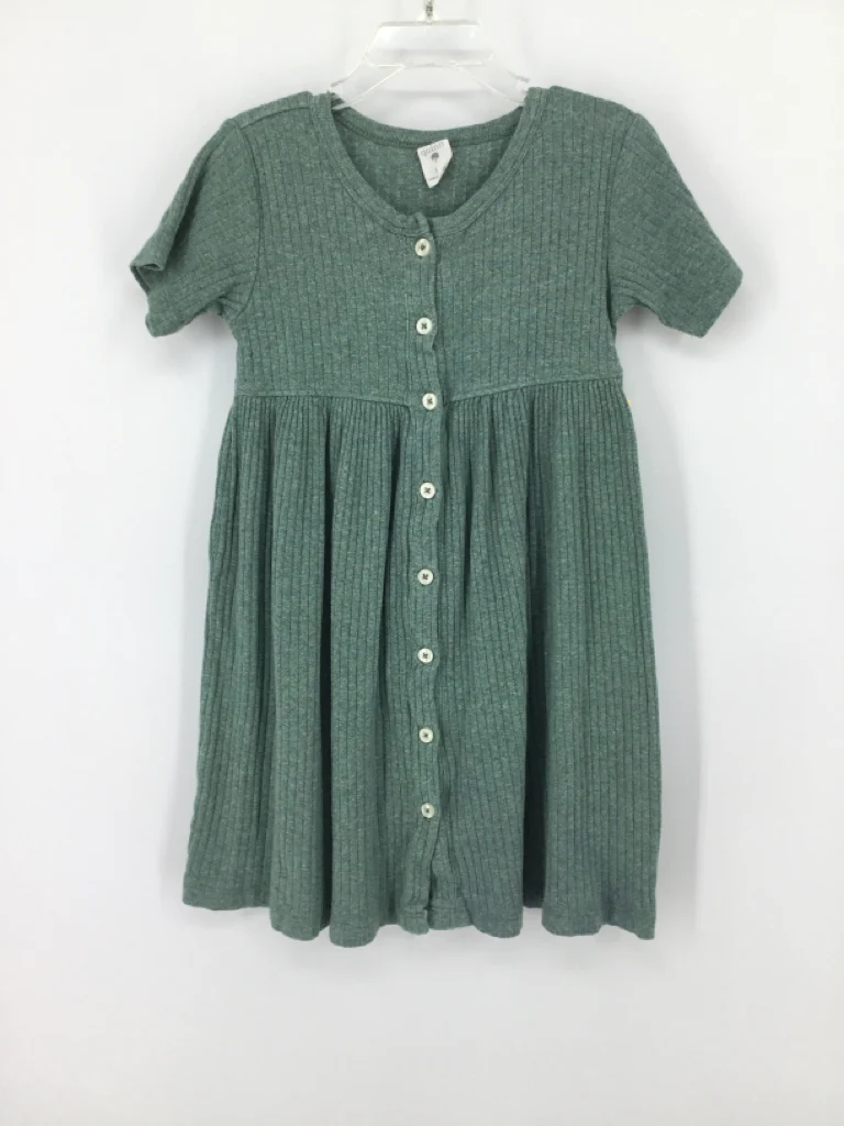 Kate Quinn Organics Child Size 5 Green Dress - girls