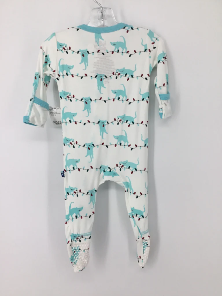 Kickee Pants Child Size 0-3 Months Blue Christmas Sleeper - Image 2