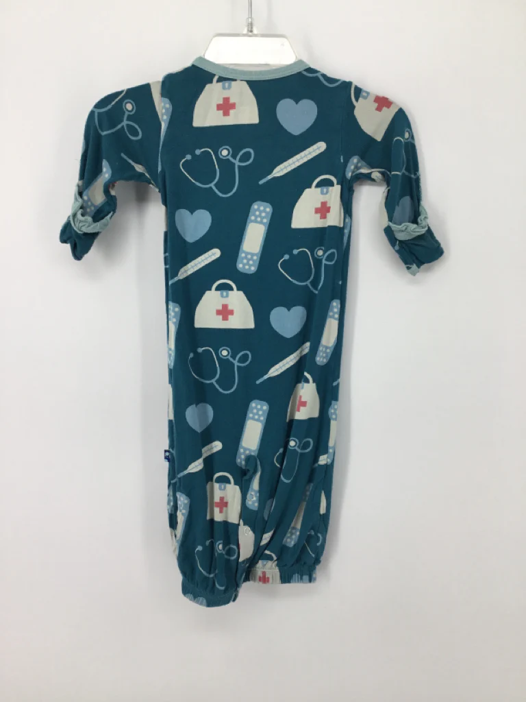 Kickee Pants Child Size 0-3 Months Teal Sleepers - Image 2