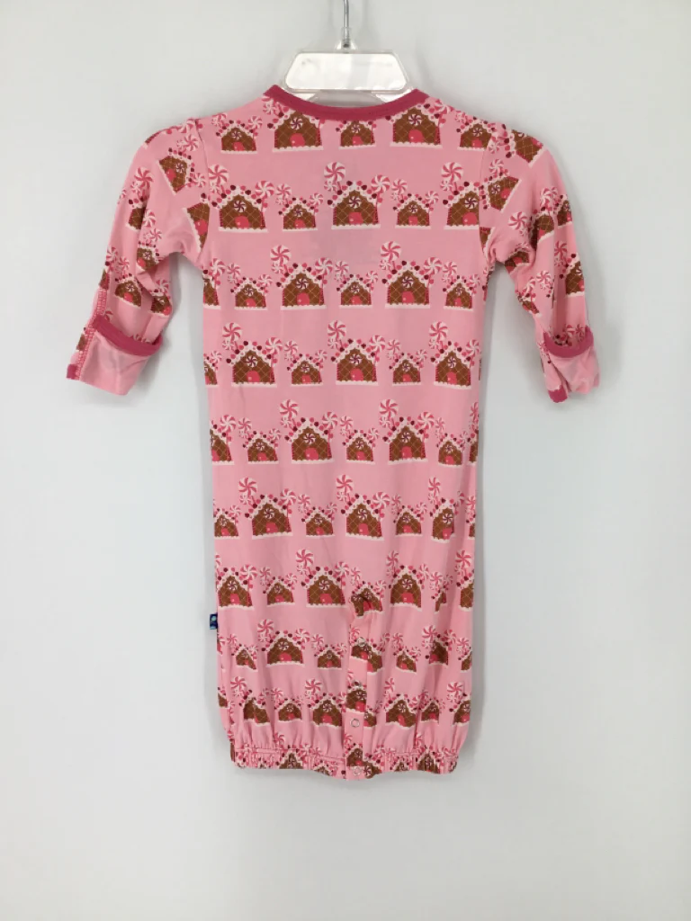 Kickee Pants Child Size 3-6 Months Pink Christmas Sleeper - Image 2