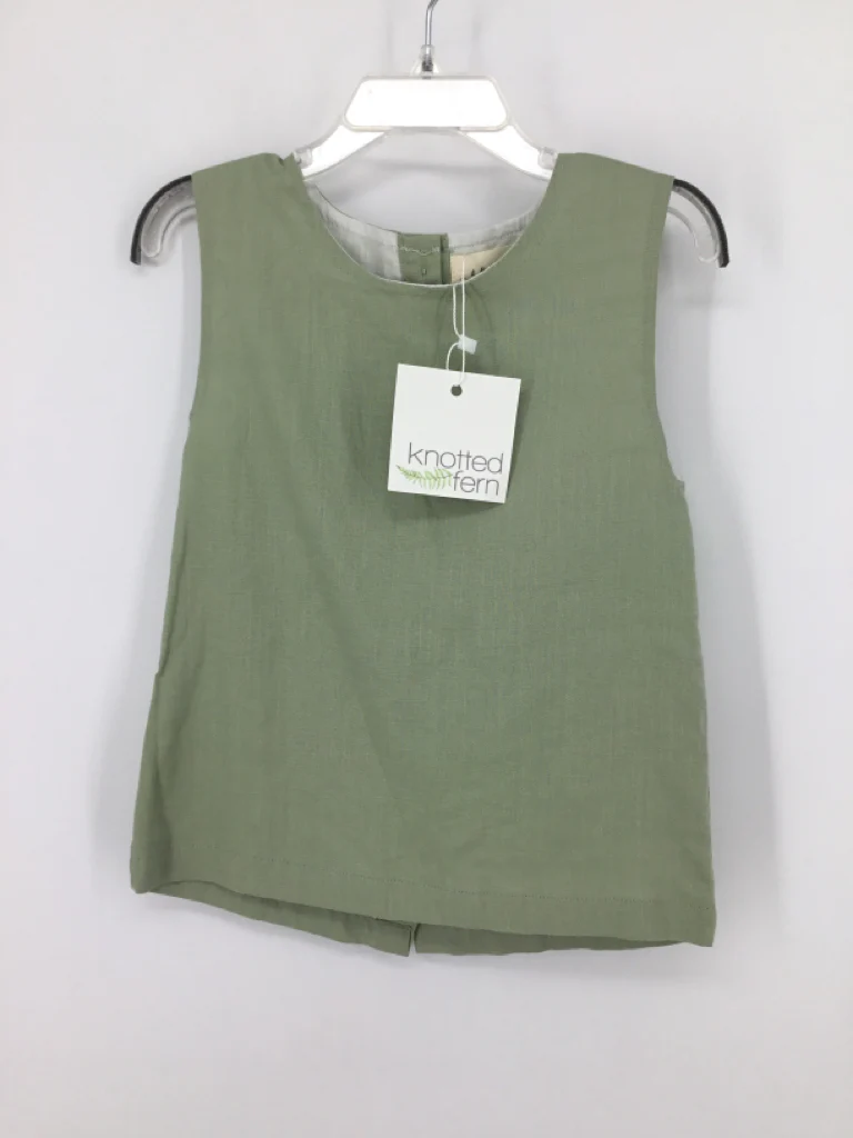 Knotted Fern Child Size 5 Green Tank top - girls