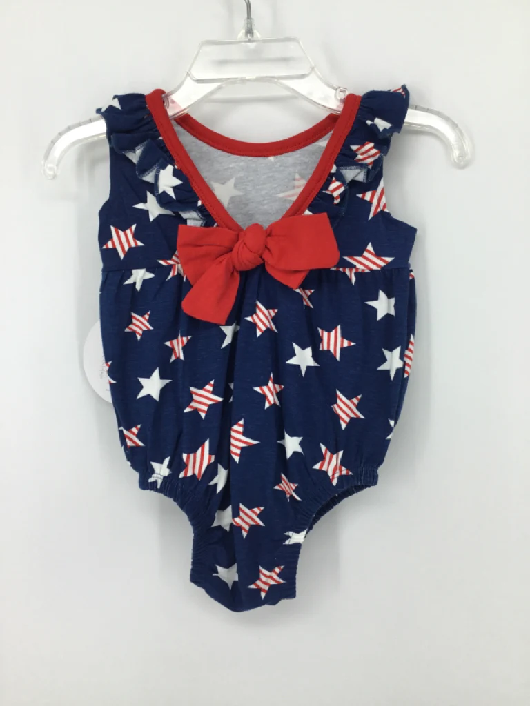 Koala Kids Child Size 3-6 Months Navy Stars & Stripes Outfit - Image 3