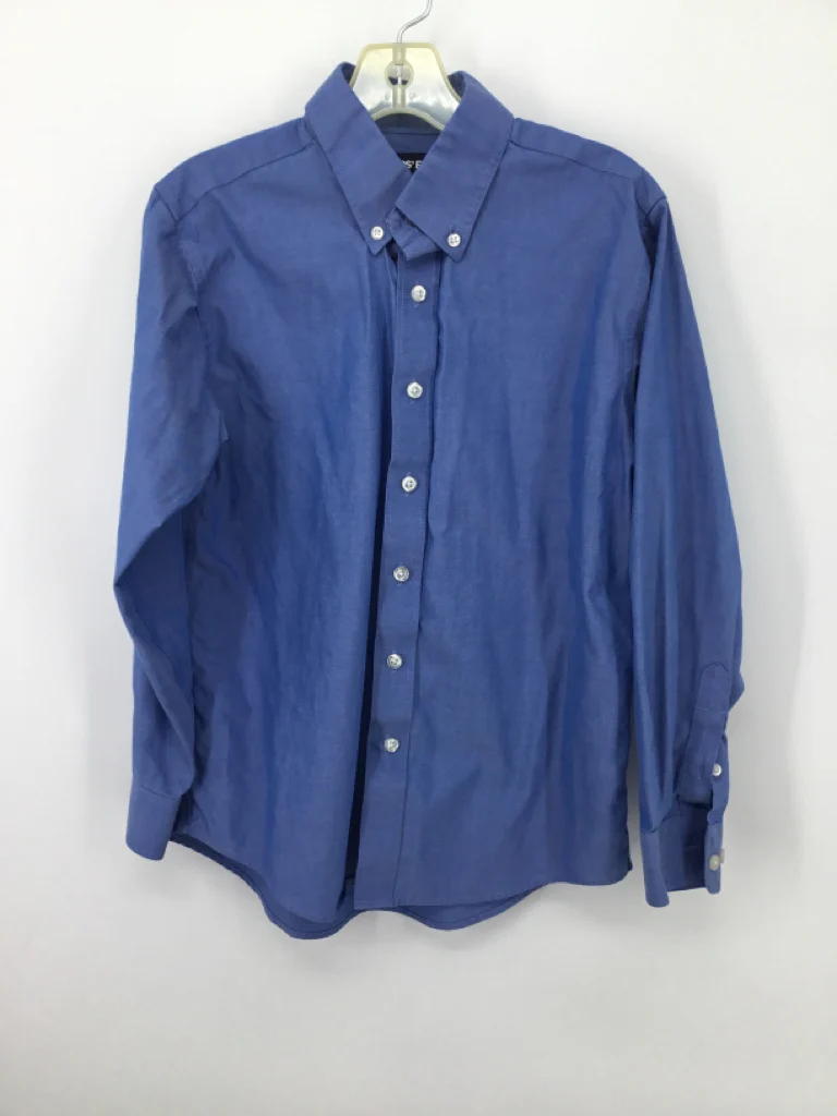 Lands' End Child Size 10 Blue Solid Shirt - boys