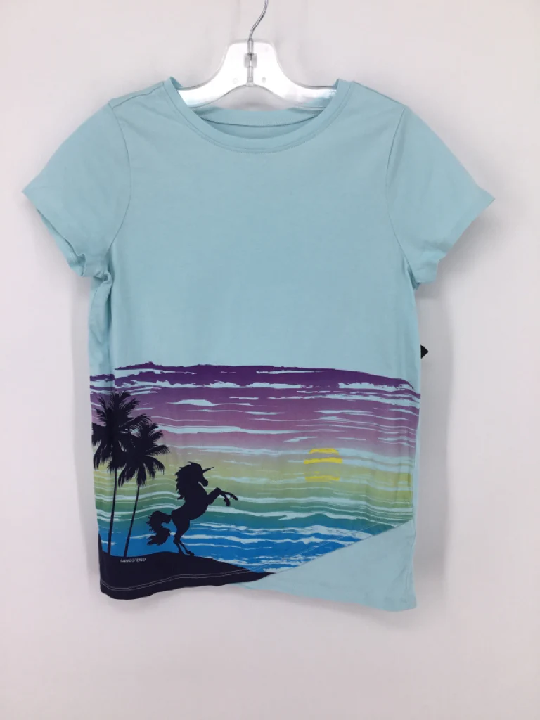 Lands' End Child Size 10 Blue T-shirt - girls